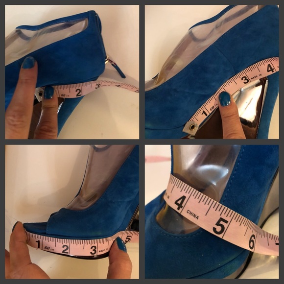 HP 2/13 blue/silver 4"+FENDI Heels sz36 EUC! - Picture 4 of 8